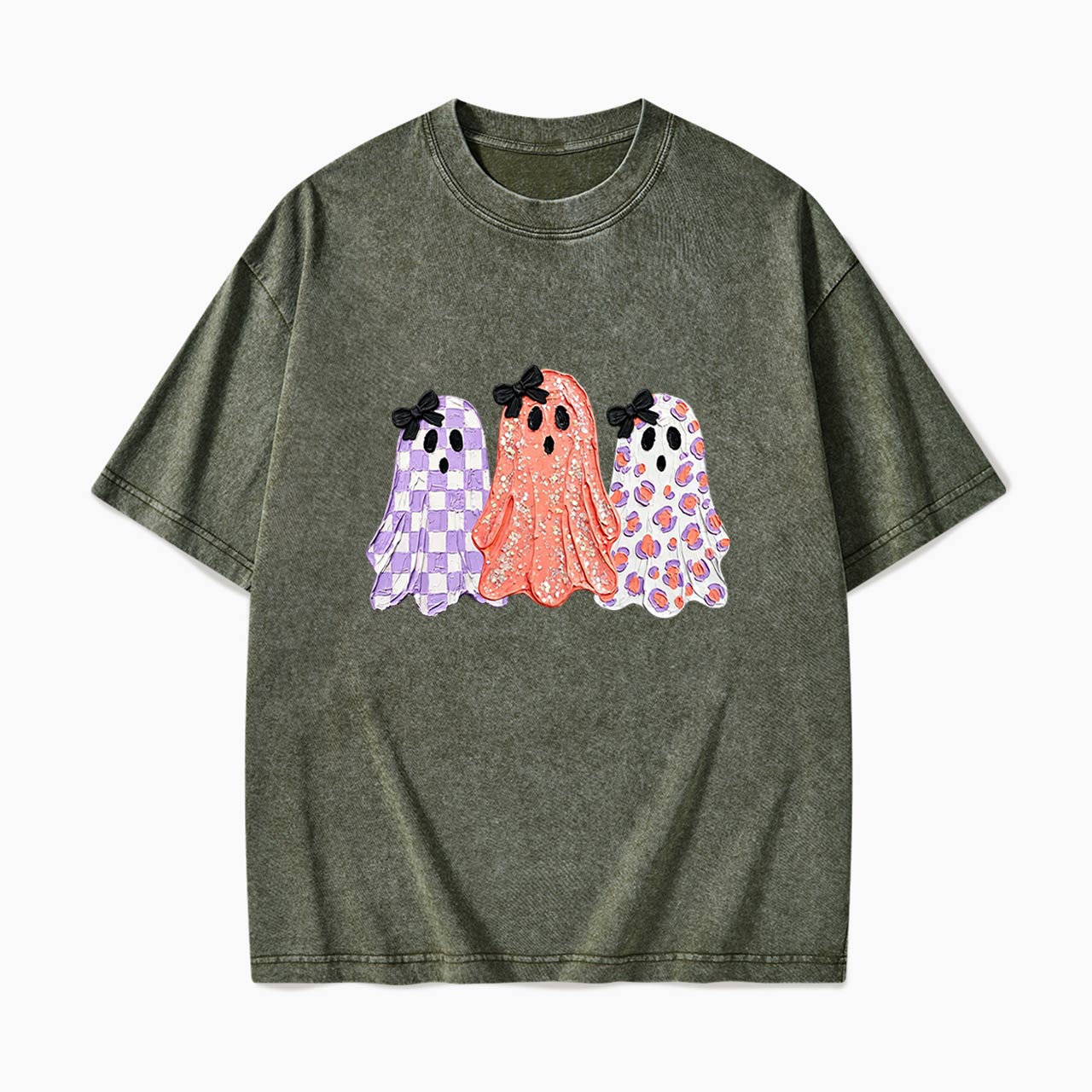 Pastel Ghost Trio Halloween Washed Tees