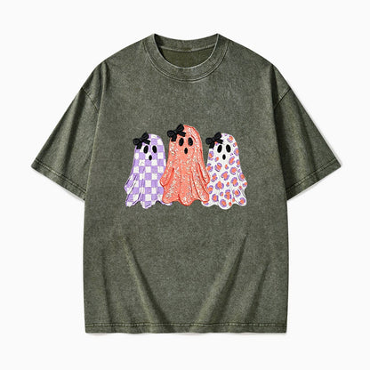 Pastel Ghost Trio Halloween Washed Tees