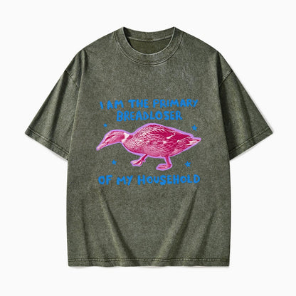 I am the Primary Breadloser of my Household Washed Tees