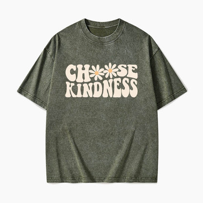 Choose Kindness Daisy Washed Tees