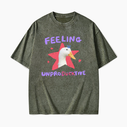 Feeling Unproducktive Washed Tees