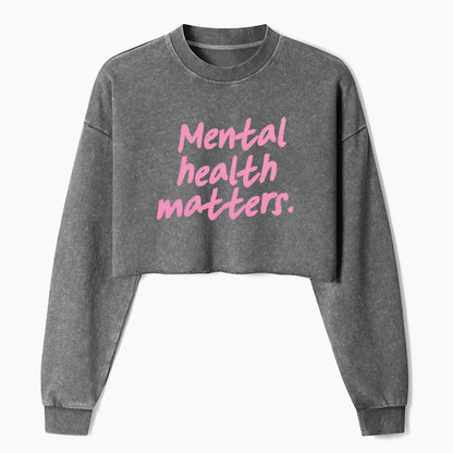 You are Doing Amazing Sweetie Crop Washed Sweatshirts