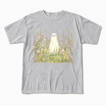 Cute Ghost with Wildflowers T Shirts