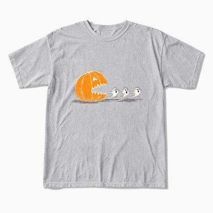 Pumpkin Chasing Ghost Halloween T Shirts