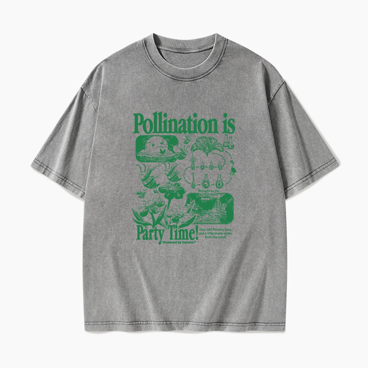 Bee Pollination Vintage Washed Tees
