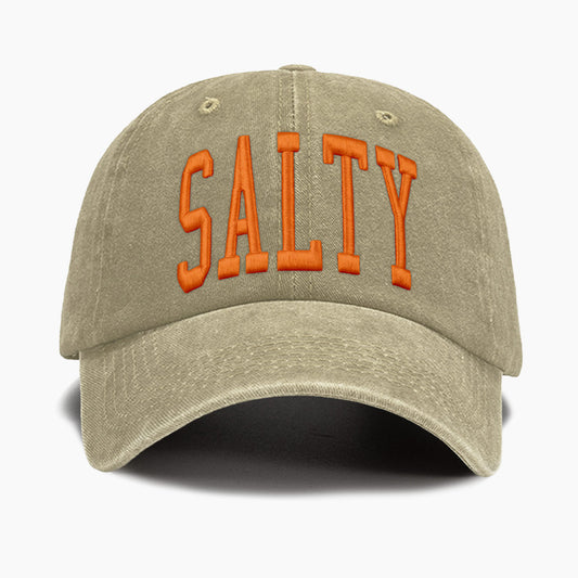 Embroidered Salty Washed Baseball Cap