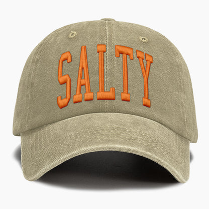 Embroidered Salty Washed Baseball Cap