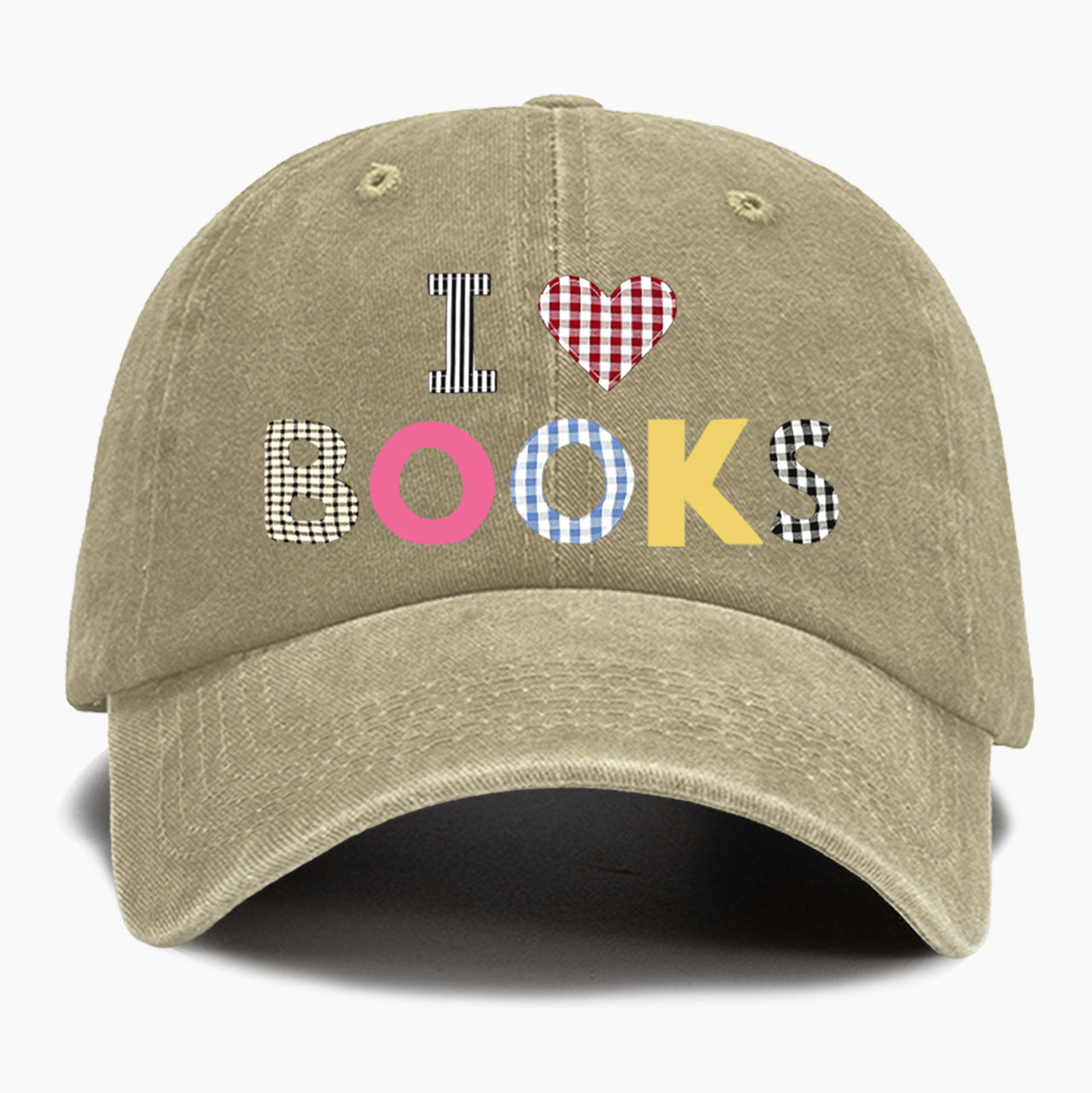I Love Books Washed Baseball Cap
