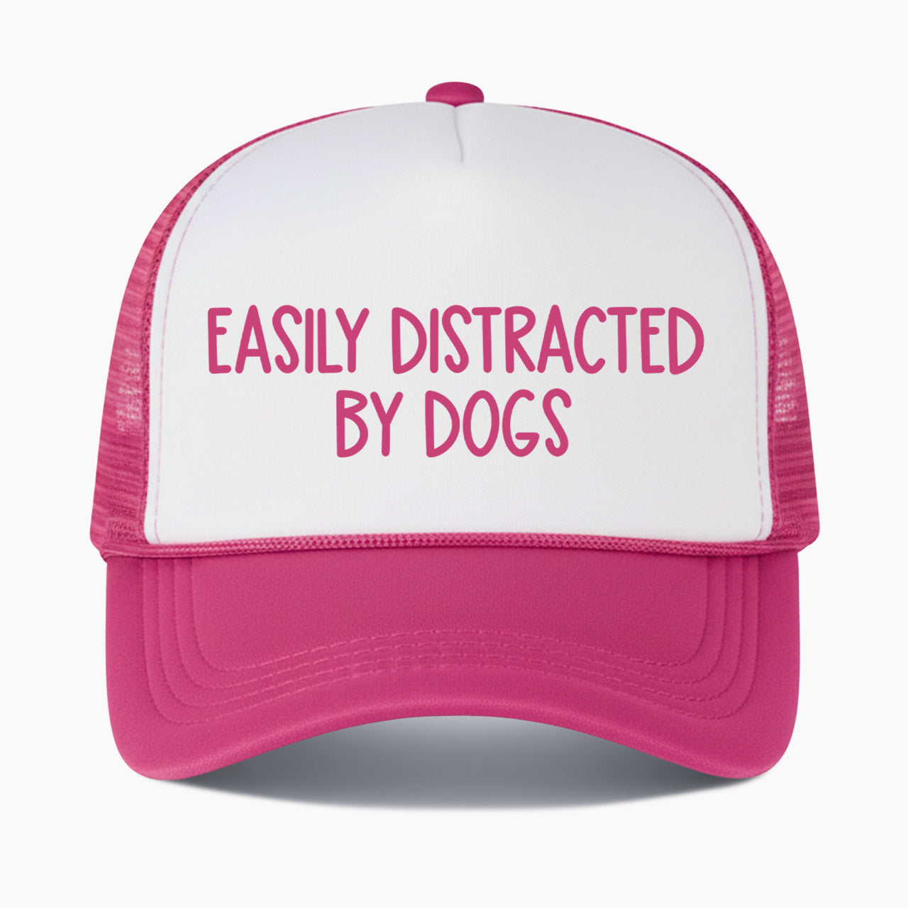 Easily Distracted by Dogs Colorblock Trucker Hat
