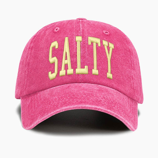 Embroidered Salty Washed Baseball Cap