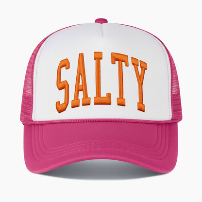 Embroidered Salty Colorblock Trucker Hat