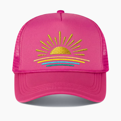 Embroidered Sunset Trucker Hat