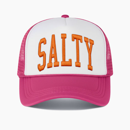 Embroidered Salty Colorblock Trucker Hat