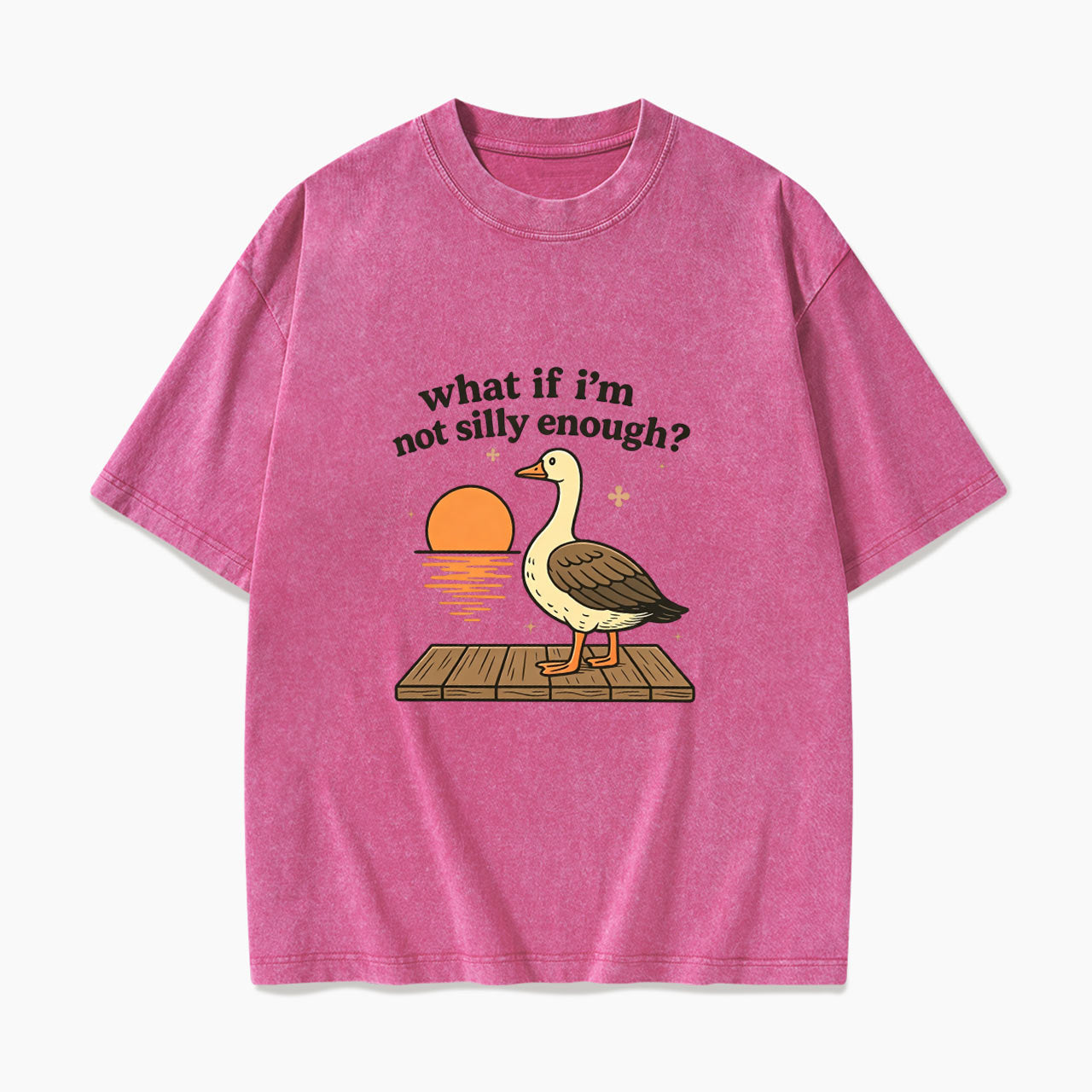 What If I am Not Silly Enough Goose Washed Tees