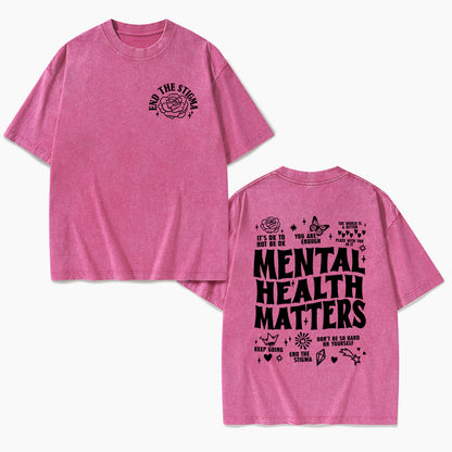 Mental Health Matters Two Sides Washed Tees