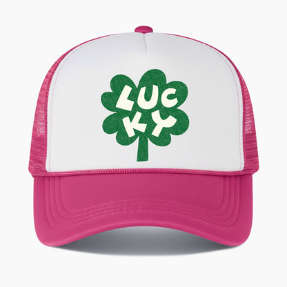 Lucky Clover Colorblock Trucker Hat