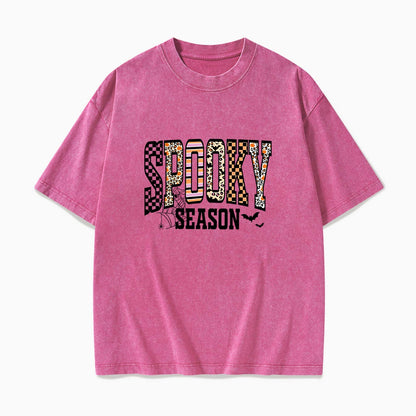 Spooky Season Halloween Washed Tees