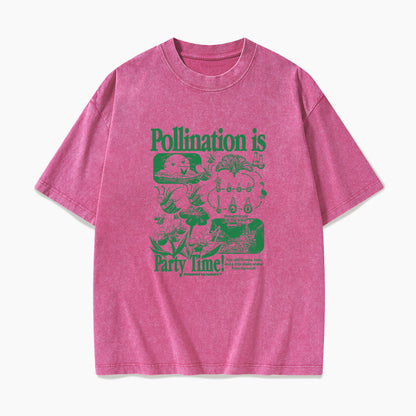 Bee Pollination Vintage Washed Tees
