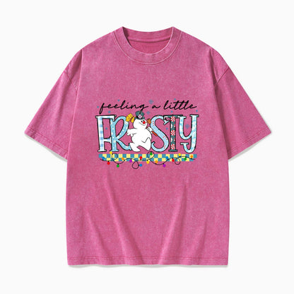 Feeling a Little Frost Christmas Washed Tees