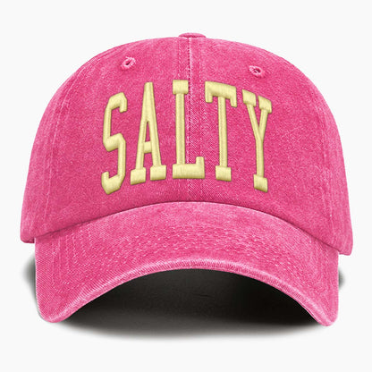 Embroidered Salty Washed Baseball Cap