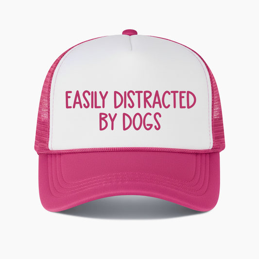 Easily Distracted by Dogs Colorblock Trucker Hat