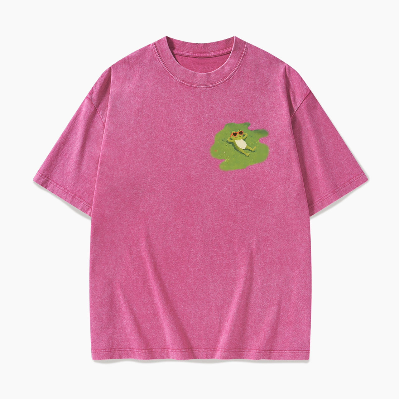 Cute Chill Frog Washed Tees