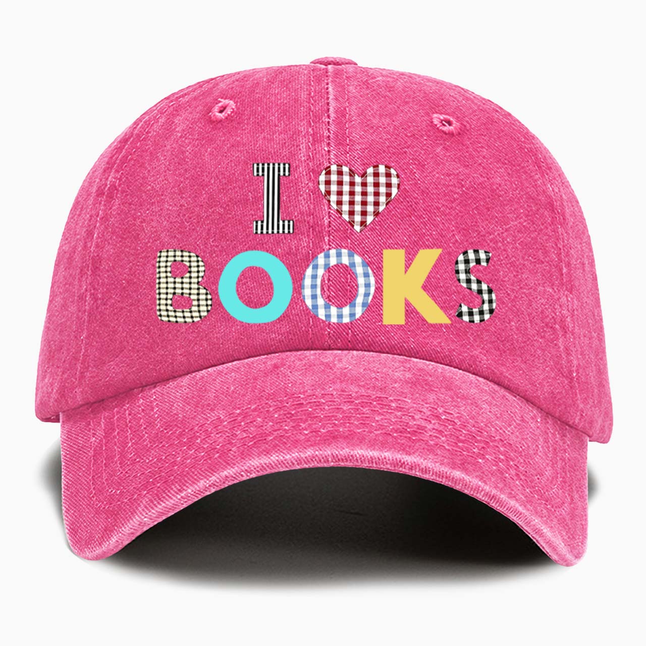 I Love Books Washed Baseball Cap