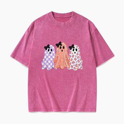 Pastel Ghost Trio Halloween Washed Tees