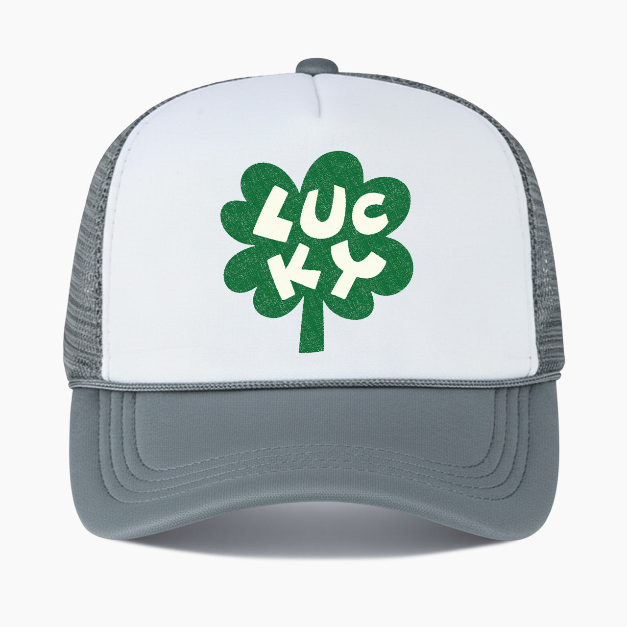 Lucky Clover Colorblock Trucker Hat