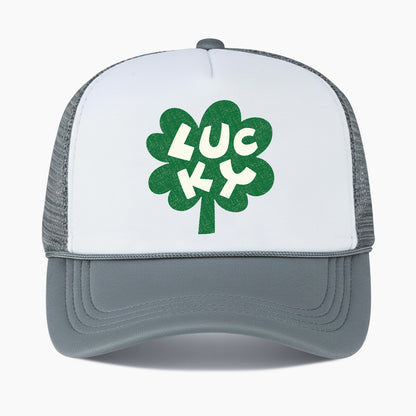 Lucky Clover Colorblock Trucker Hat