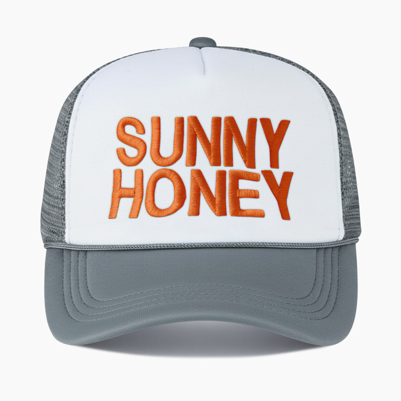 Embroidered Sunny Honey Colorblock Trucker Hat