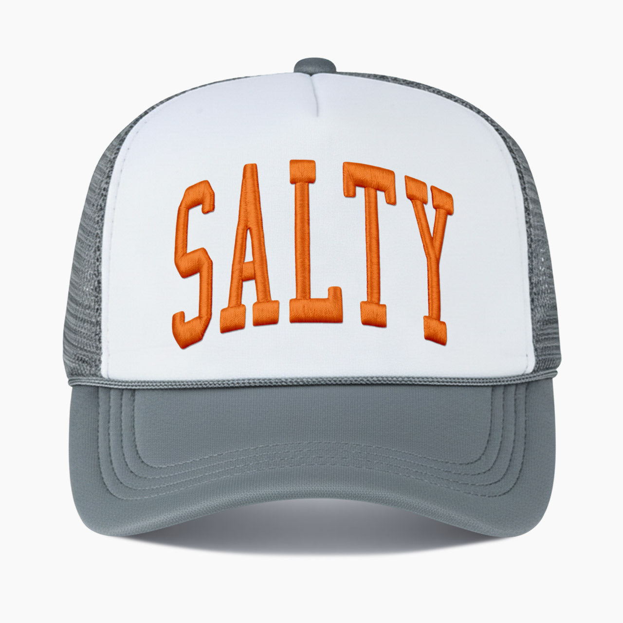 Embroidered Salty Colorblock Trucker Hat
