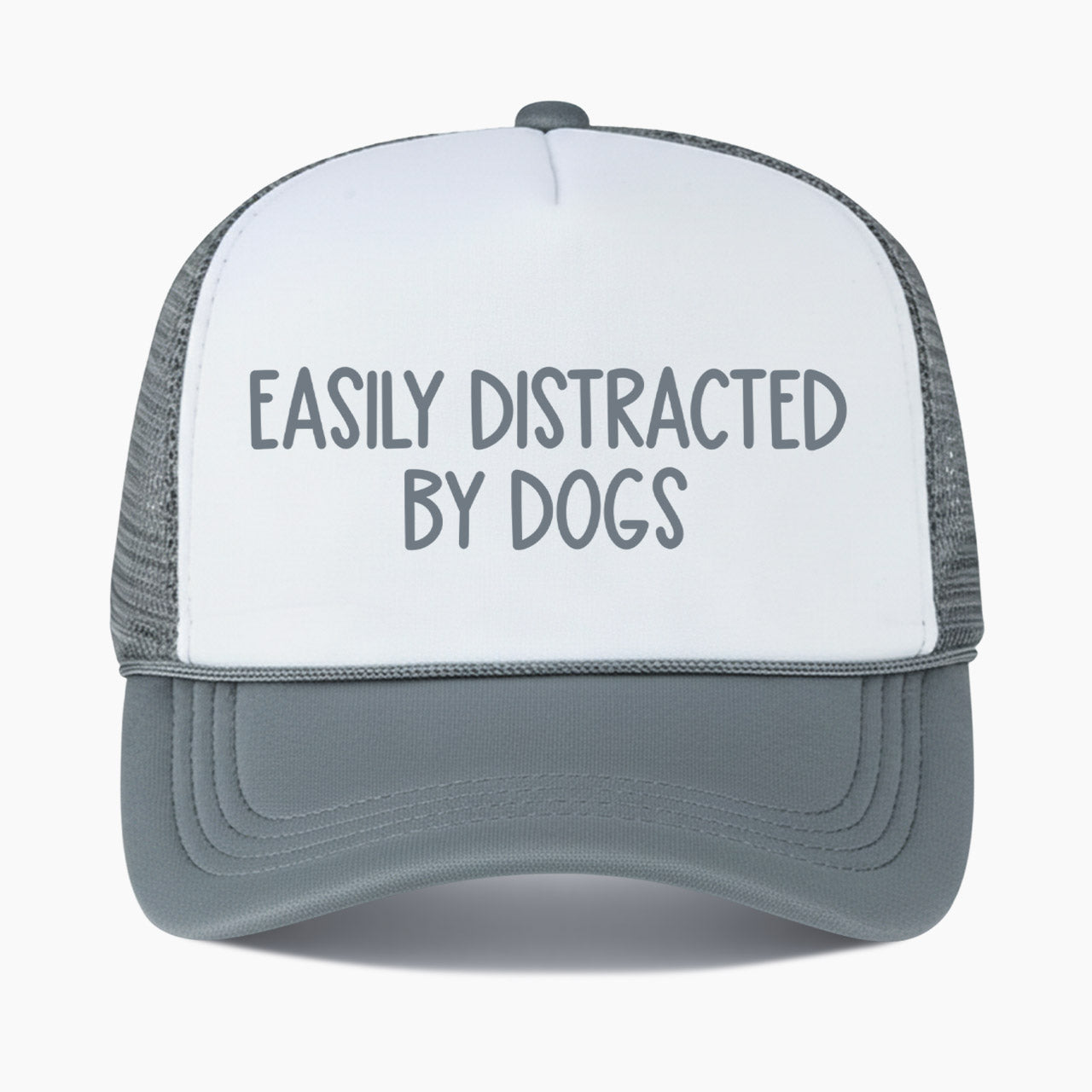 Easily Distracted by Dogs Colorblock Trucker Hat