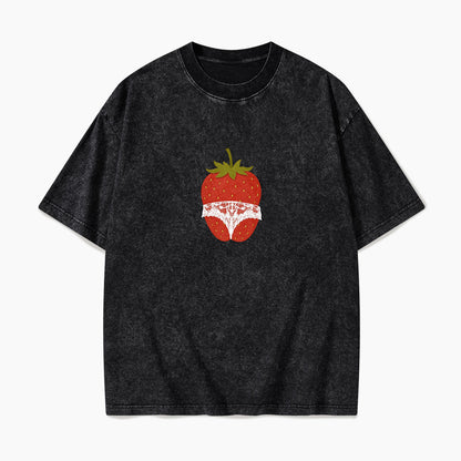 Strawberry Curves Confidence Washed Tees