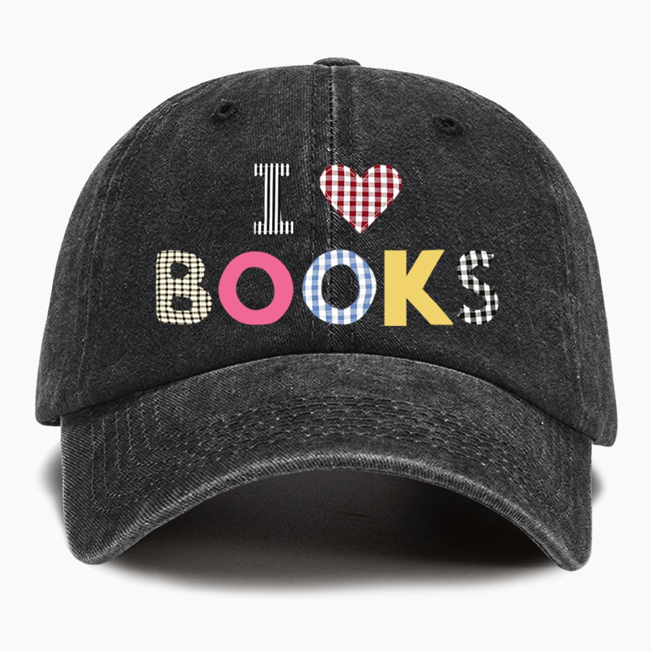 I Love Books Washed Baseball Cap