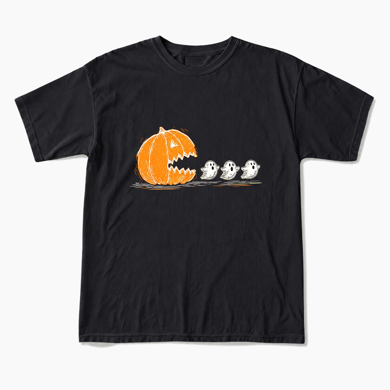 Pumpkin Chasing Ghost Halloween T Shirts