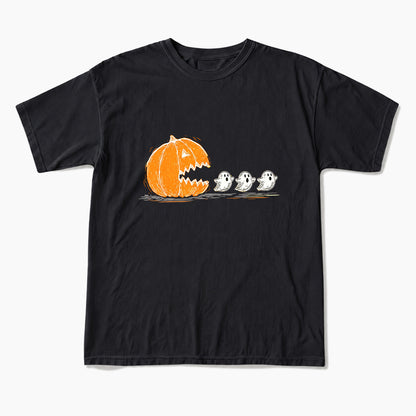 Pumpkin Chasing Ghost Halloween T Shirts