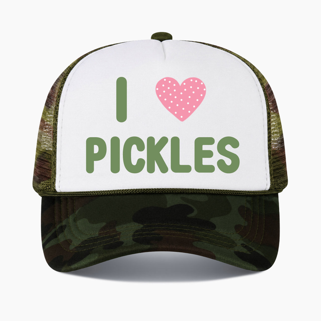 I Love Pickles Colorblock Trucker Hat