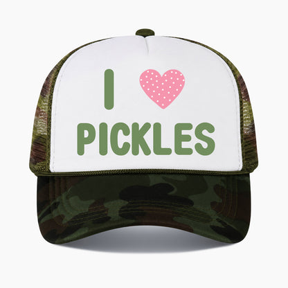 I Love Pickles Colorblock Trucker Hat