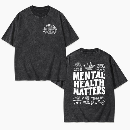 Mental Health Matters Two Sides Washed Tees