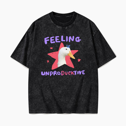 Feeling Unproducktive Washed Tees
