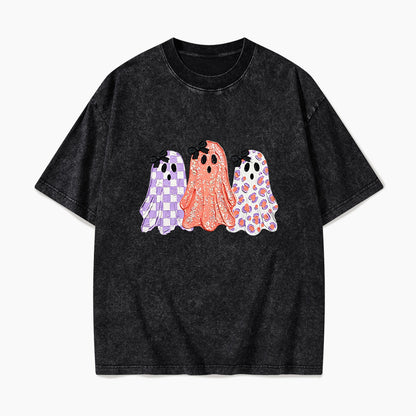 Pastel Ghost Trio Halloween Washed Tees