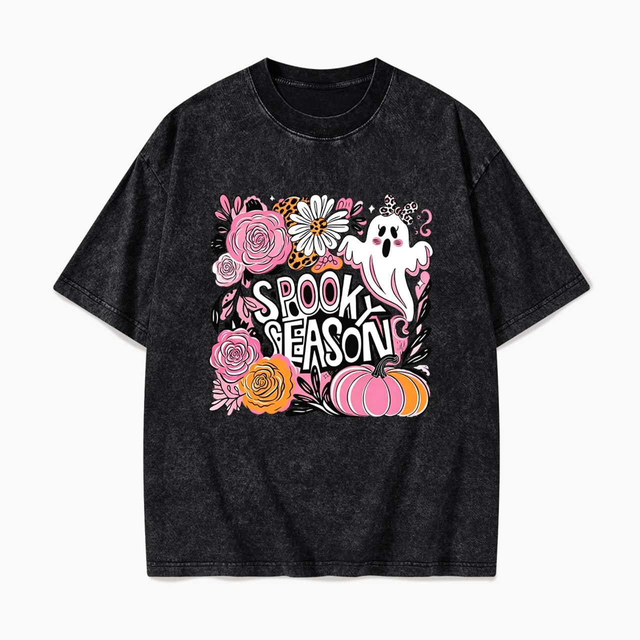 Pastel Ghost Spooky Season Halloween Washed Tees