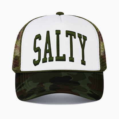 Embroidered Salty Colorblock Trucker Hat
