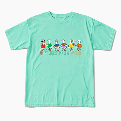 Accept Understand Love Advocate Goose T Shirts