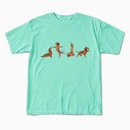 Yoga Dachshunds T Shirts