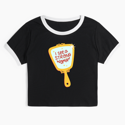 I See a Strong Woman Ringer Tee