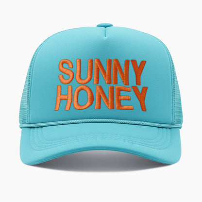 Embroidered Sunny Honey Trucker Hat