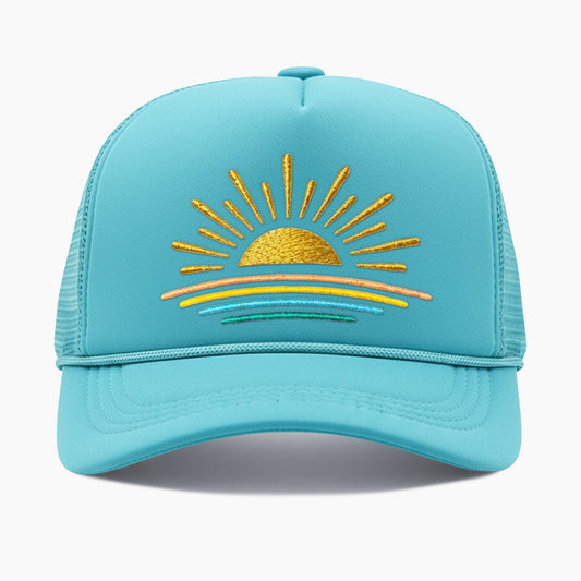 Embroidered Sunset Trucker Hat