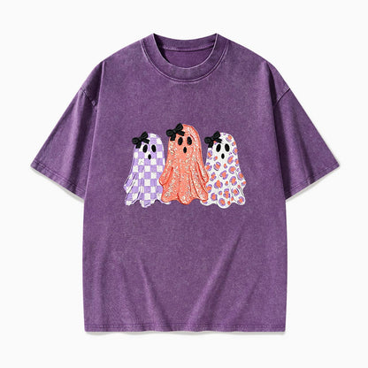 Pastel Ghost Trio Halloween Washed Tees